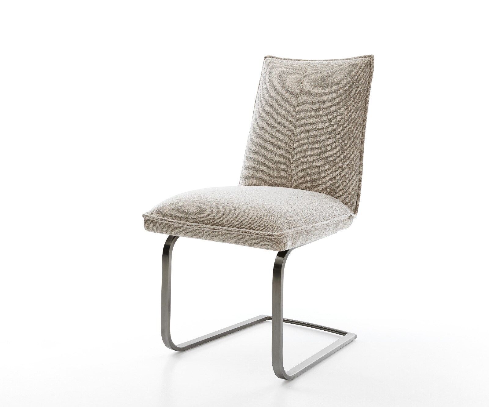 Sledemodel Lelio-Flex geweven stof beige sledemodel vlak grafiet pocketveer kern