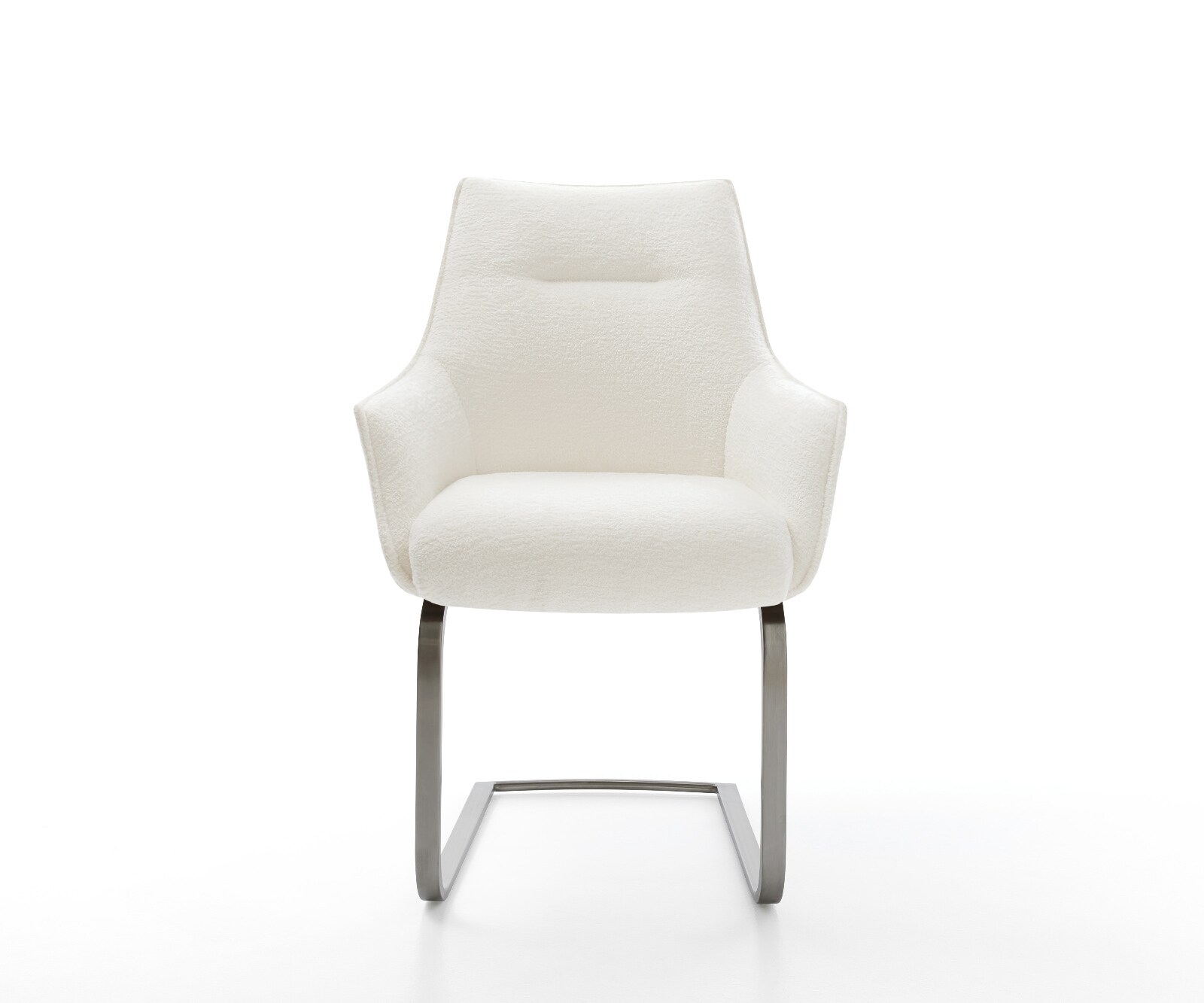 Sledemodel Alja-Flex met armleuning bouclé zacht beige sledemodel vlak grafiet pocketveer kern 2