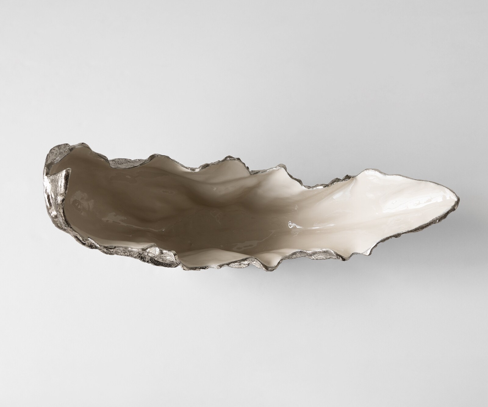 Schaal Maris B52 x D15 x H28 cm Aluminium Platin Opal Handgemaakt 3