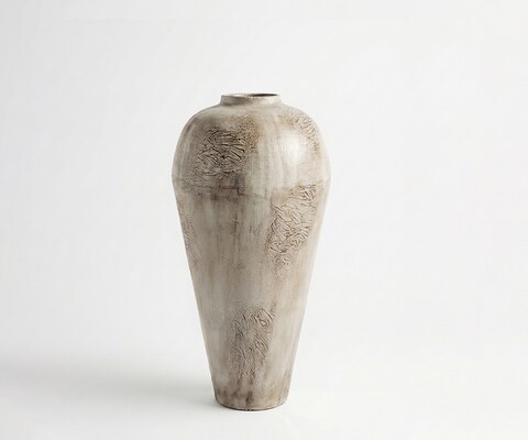Vaas Minoa B41 x D41 x H86 cm Metaal Ivory Terra Handgemaakt