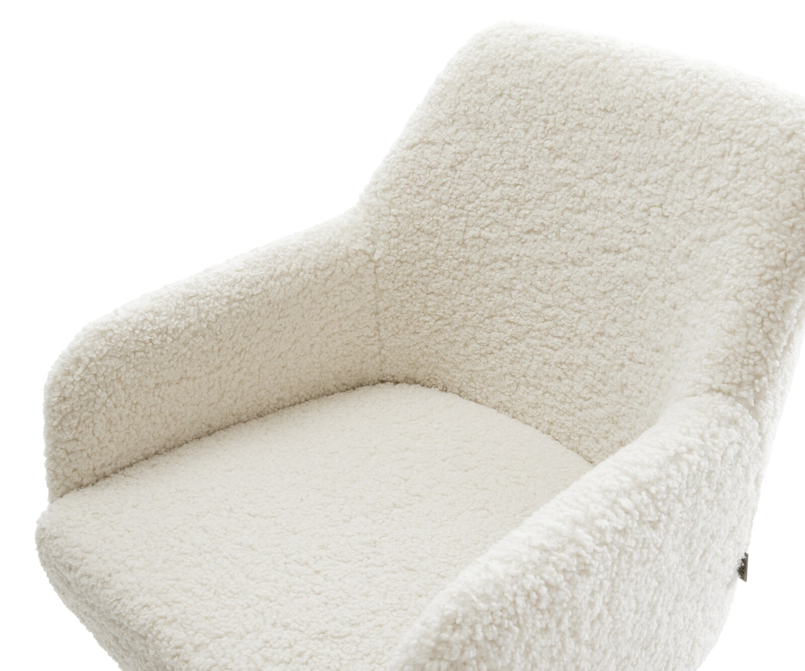Eetkamerstoel Greg-Flex teddy beige 4-poot conisch zwart pocketveer kern 4