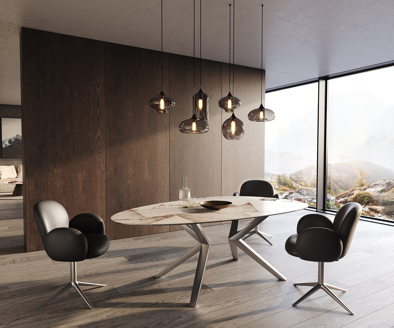 Tafelframe Zenthara hoekig roestvrij staal (set van 2) 2