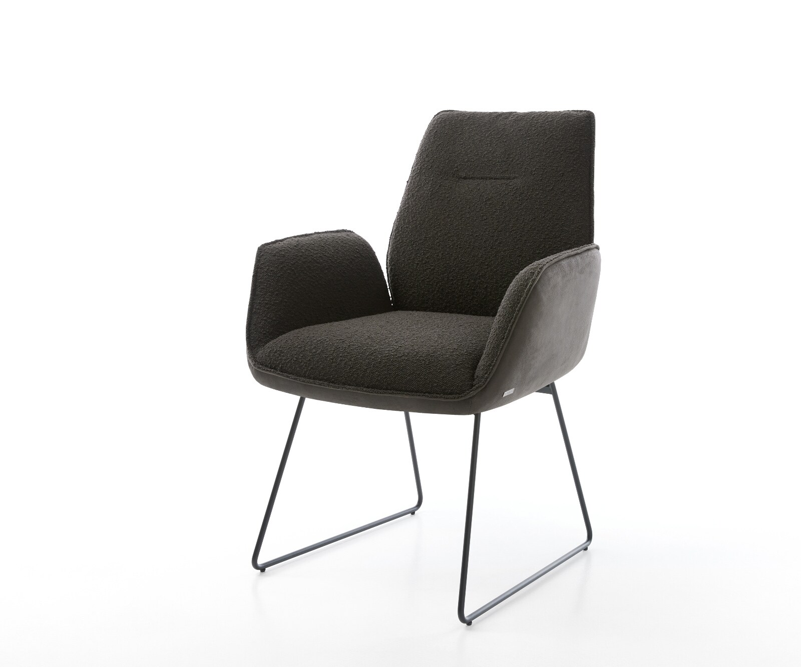 Eetkamerstoel Zoa-Flex materiaalmix zwart slipframe zwart pocketveer kern 1