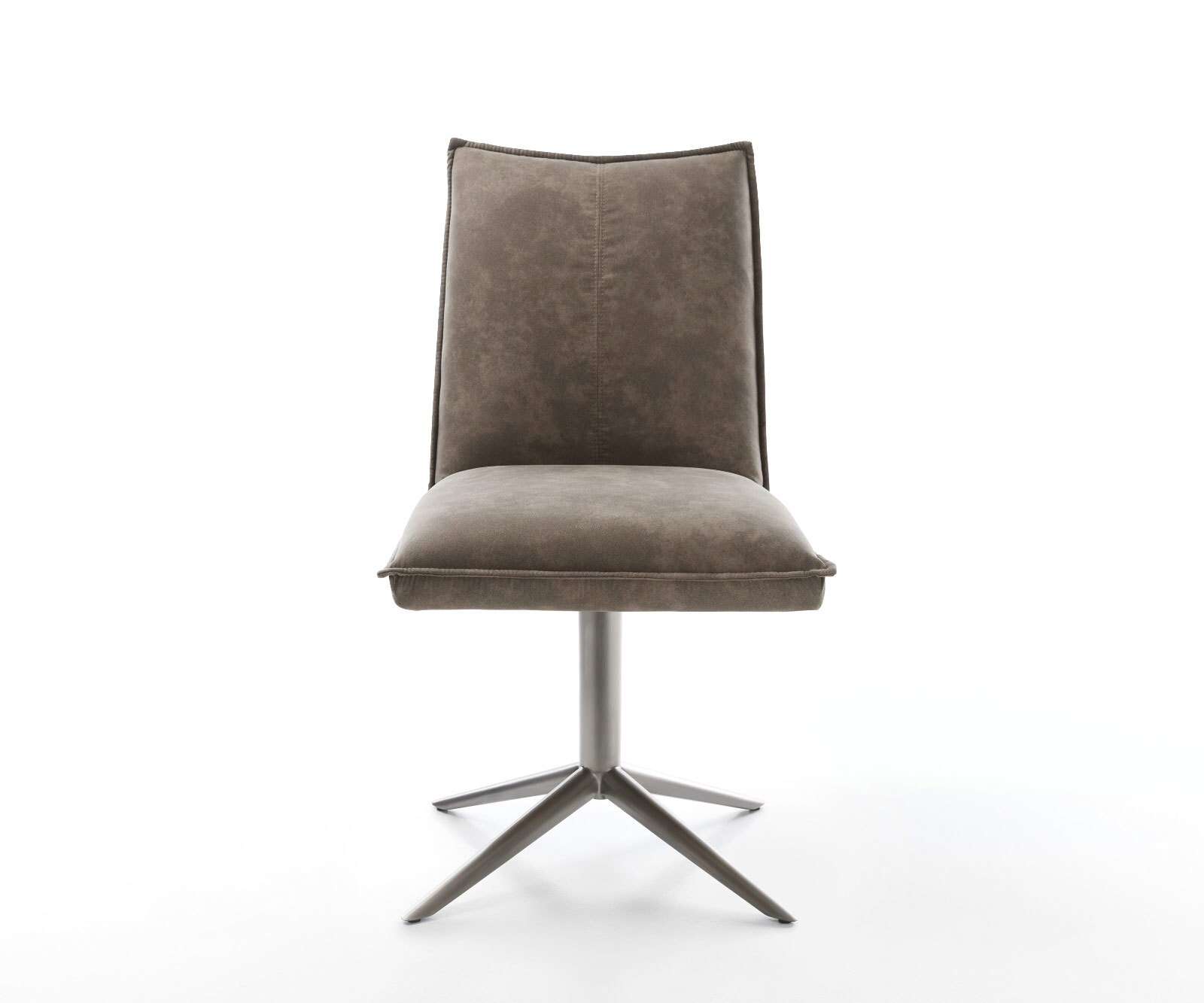 Draaistoel Lelio-Flex microvelours taupe vintage kruispoot grafiet 360° draaibaar rocker-functie pocketveer kern 1