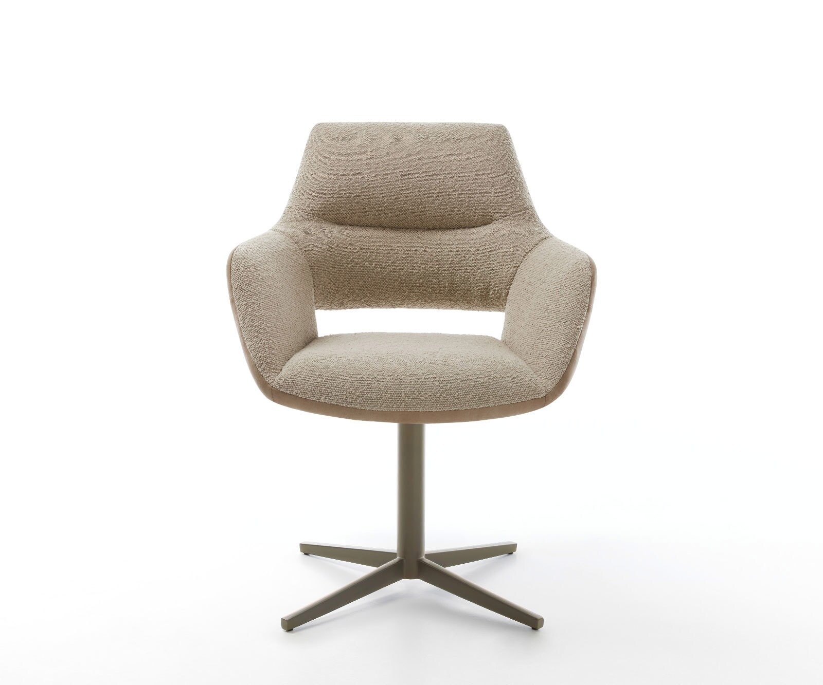 Draaistoel Yago-Flex met armleuning materiaalmix mud kruispoot afwerking met titanium 360° draaibaar pocketveer kern 1 Draaistoel Yago-Flex met armleuning materiaalmix mud kruispoot afwerking met titanium 360° draaibaar pocketveer kern 1