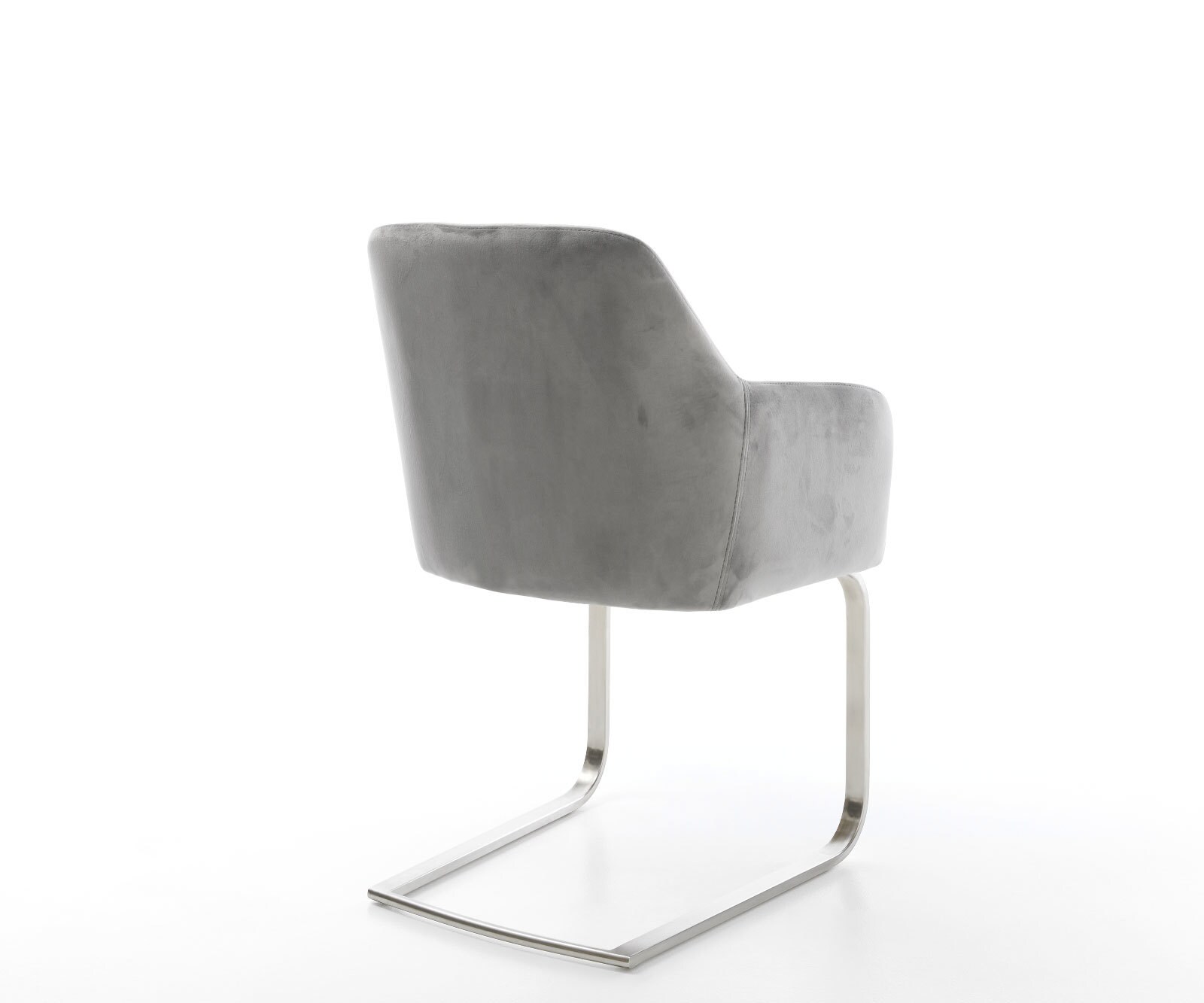 Sledemodel Greg-Flex fluweel grijs sledemodel vlak roestvrij staal pocketveer kern 4 Sledemodel Greg-Flex fluweel grijs sledemodel vlak roestvrij staal pocketveer kern 4