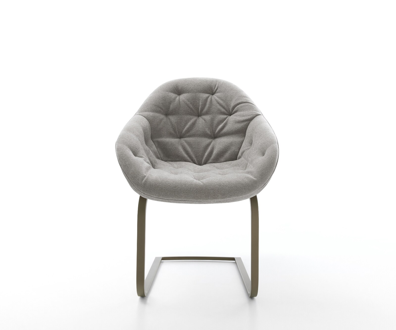 Sledemodel Gaio-Flex zachte stof met structuur grijs sledemodel vlak afwerking met titanium 1