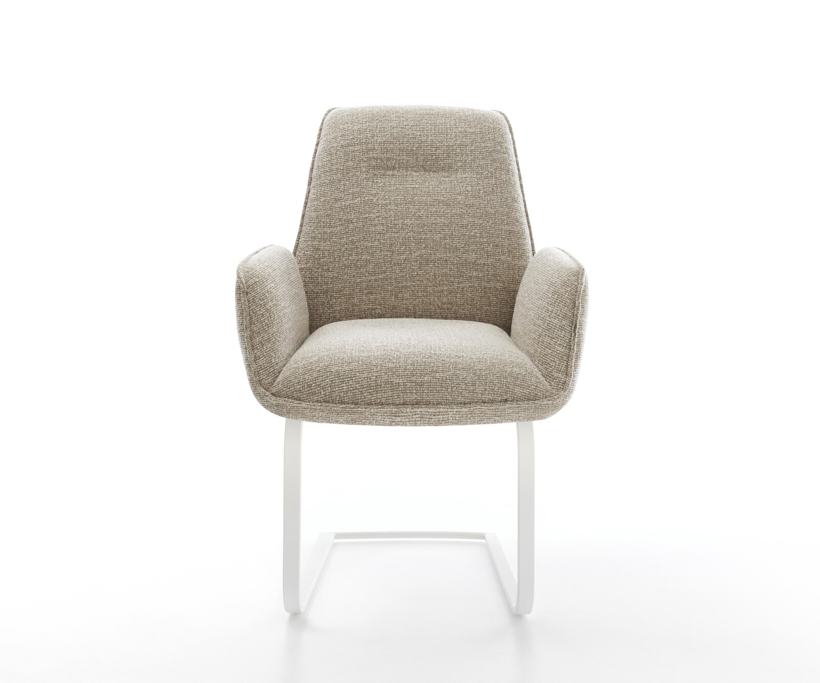 Sledemodel Zoa-Flex geweven stof beige sledemodel vlak wit pocketveer kern 1