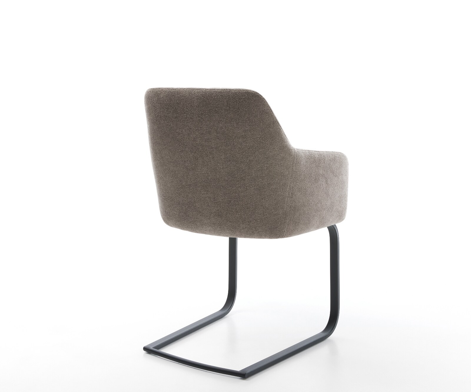 Sledemodel Greg-Flex zachte stof met structuur taupe sledemodel vlak zwart pocketveer kern 5
