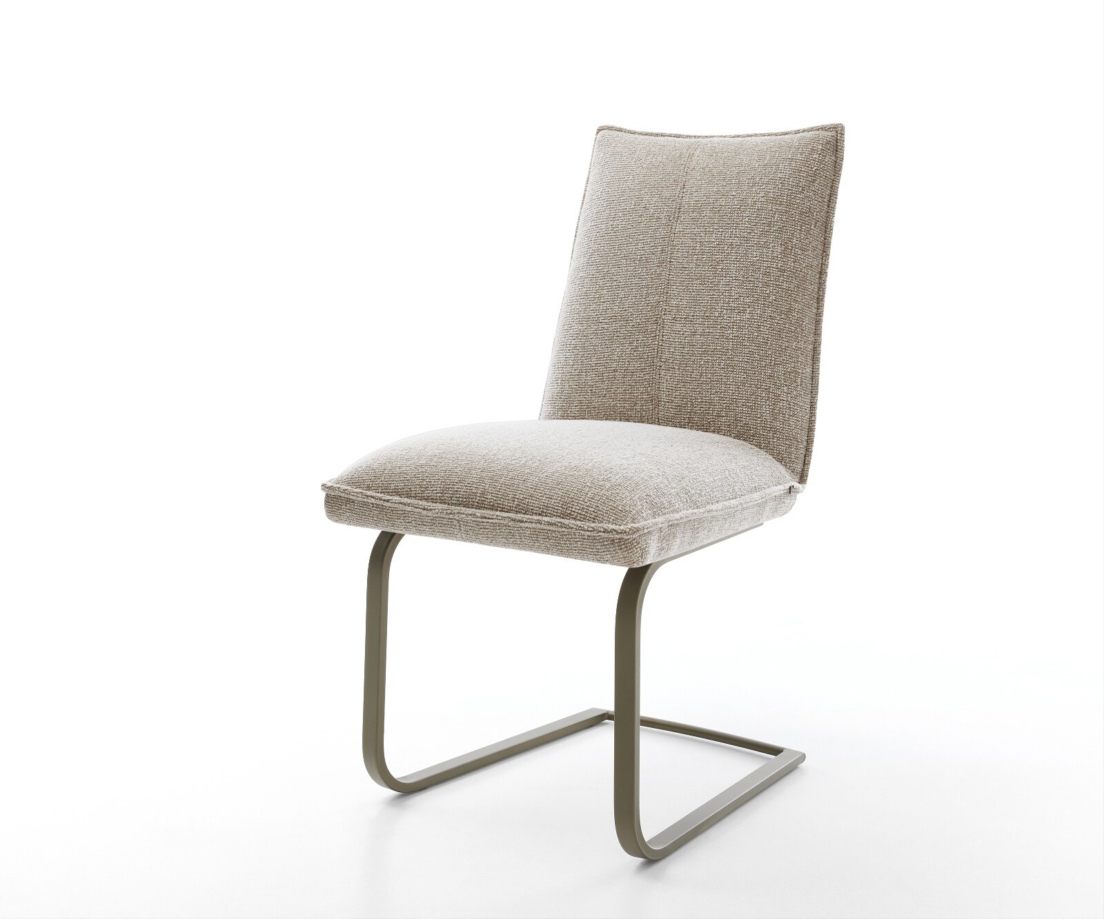 Sledemodel Lelio-Flex geweven stof beige sledemodel vlak afwerking met titanium pocketveer kern