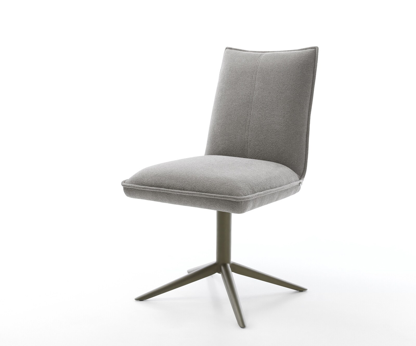 Draaistoel Lelio-Flex zachte stof met structuur grijs kruispoot afwerking met titanium 360° draaibaar rocker-functie pocketveer kern 1