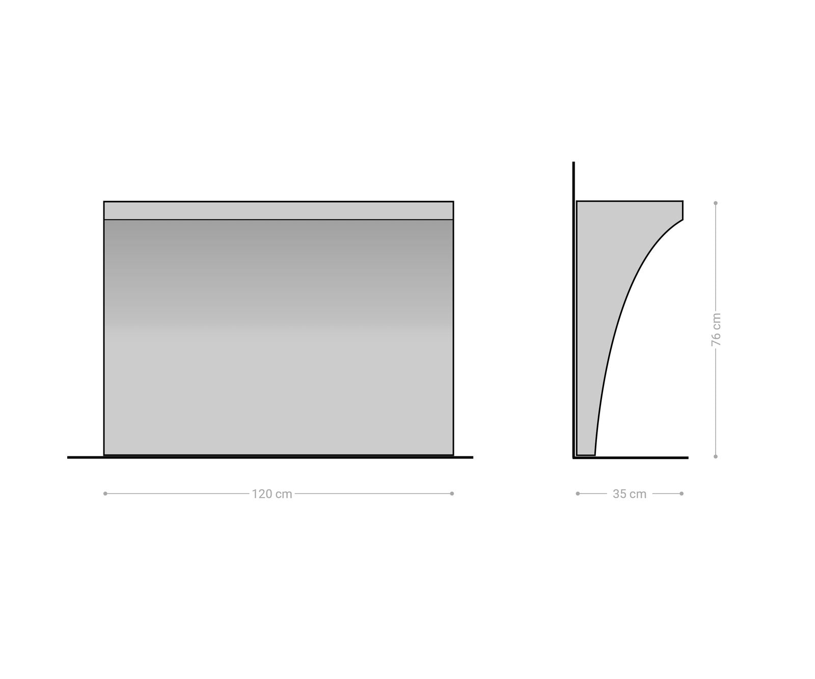 Console Eremos 120x35 cm acacia natuur 7