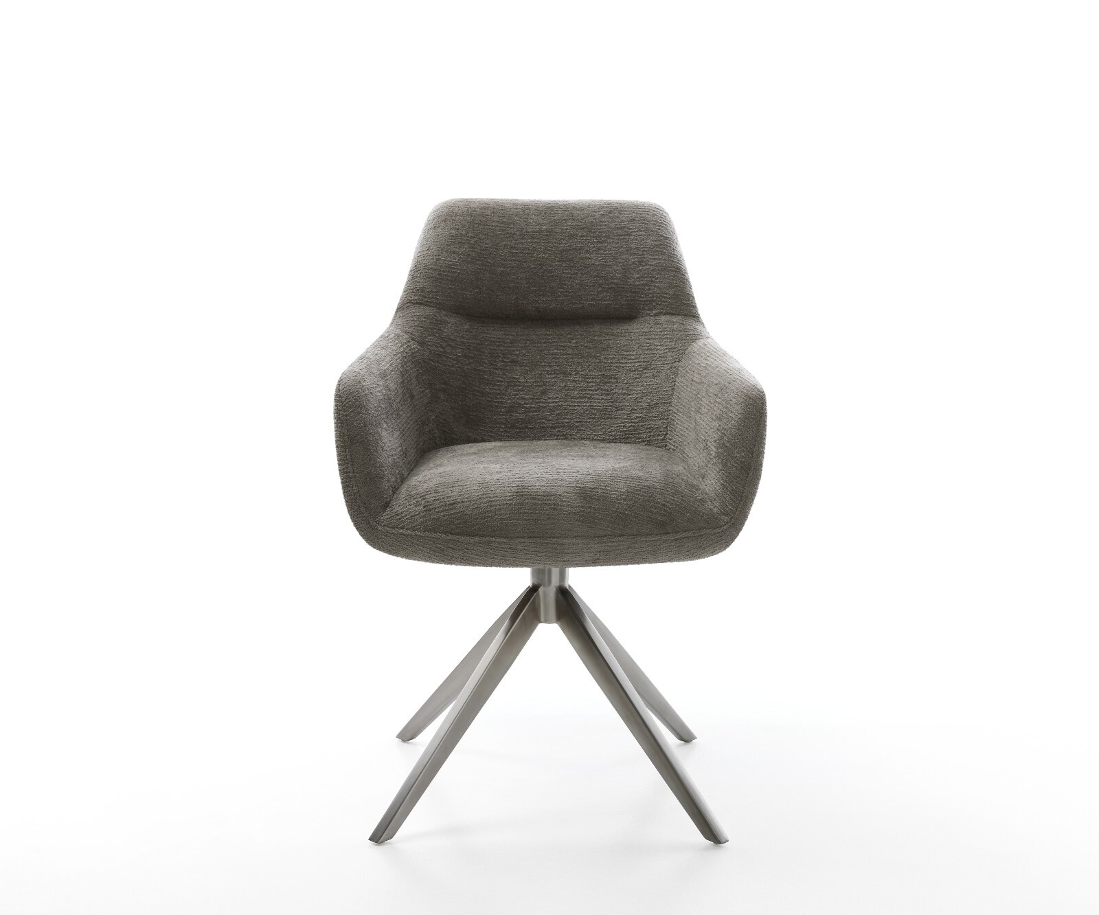Draaistoel Pejo-Flex bouclé zacht mud kruisframe breed grafiet 360° draaibaar rocker-functie pocketveer kern 2