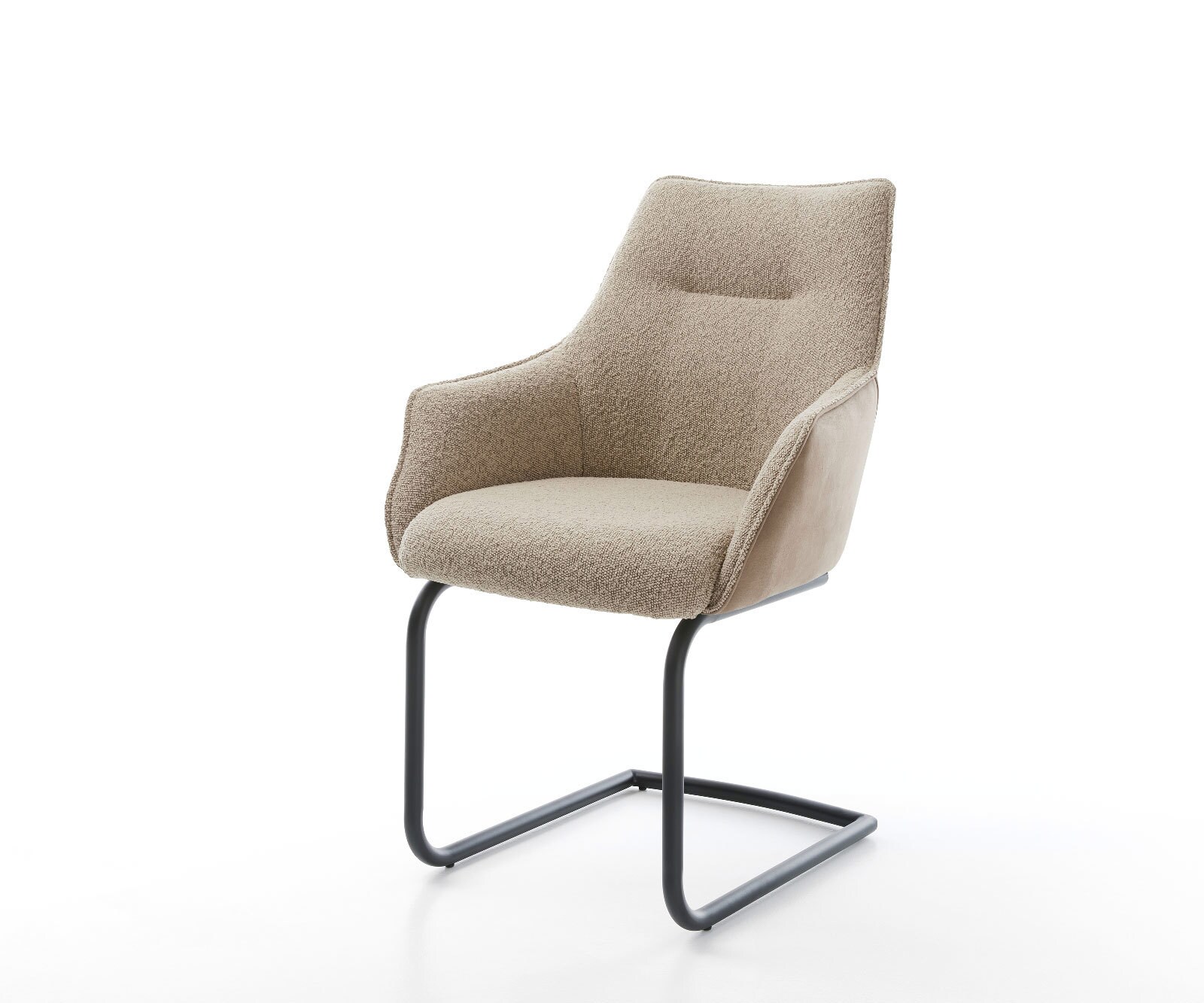 Sledemodel Alja-Flex met armleuning materiaalmix mud sledemodel rond zwart pocketveer kern