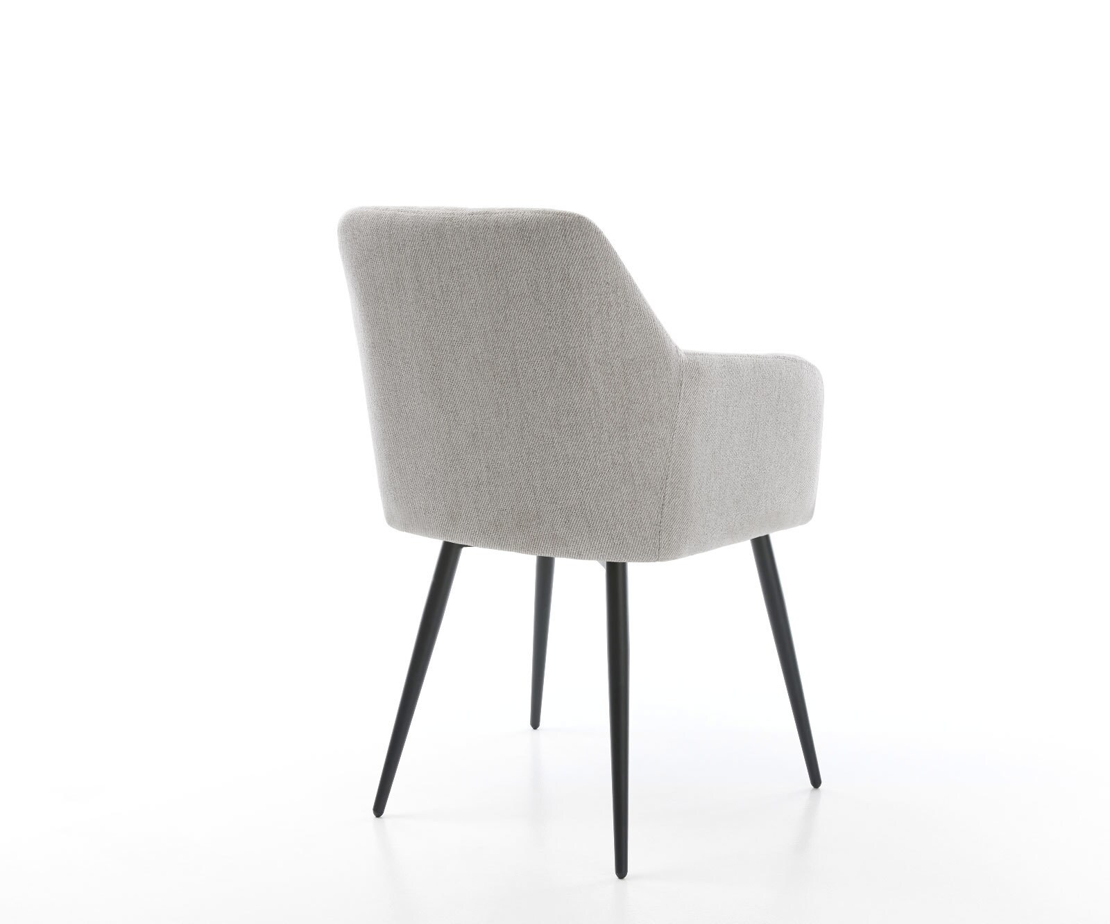 Eetkamerstoel Greg-Flex stripes lichtgrijs 4-poot conisch zwart pocketveer kern 4 Eetkamerstoel Greg-Flex stripes lichtgrijs 4-poot conisch zwart pocketveer kern 4