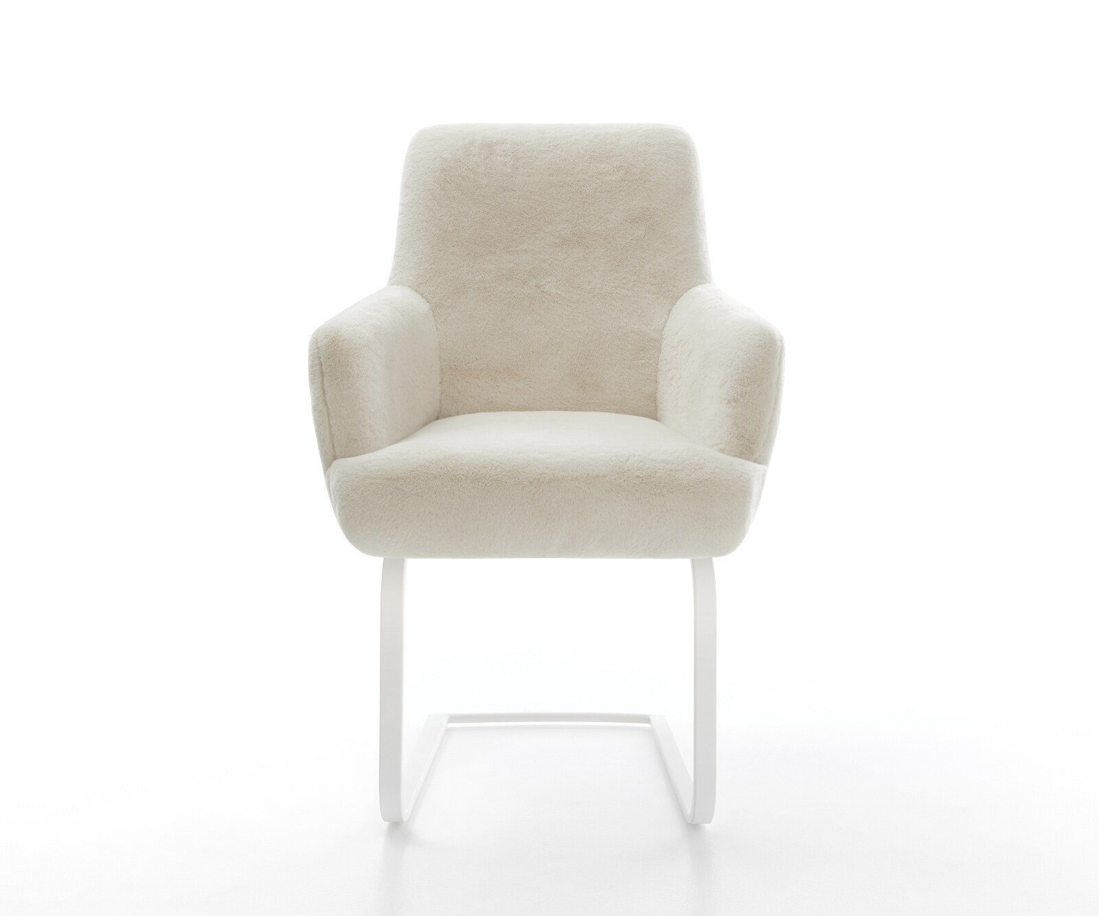 Sledemodel Heira-Flex met armleuning pluchen crème-wit sledemodel vlak wit pocketveer kern 2