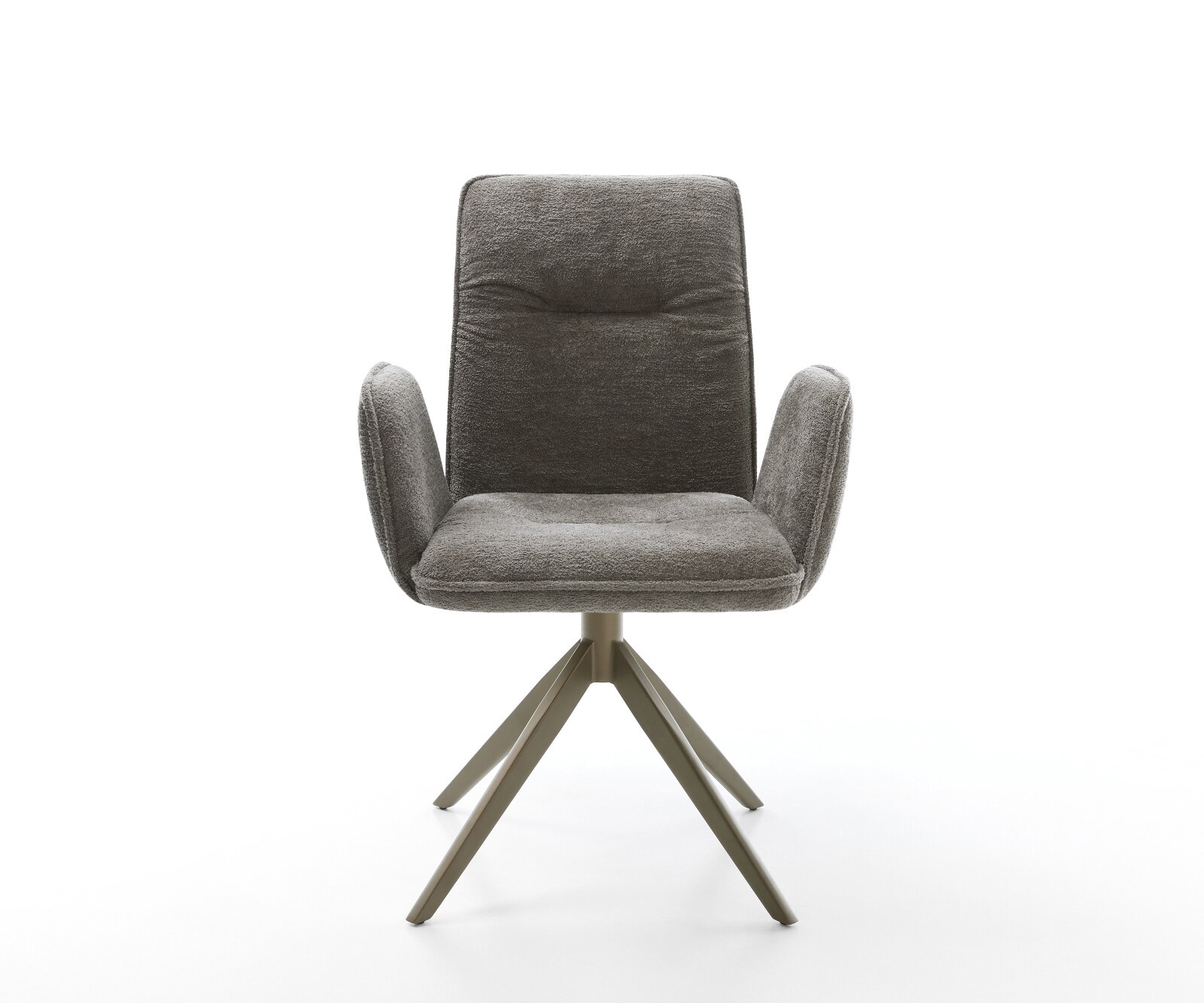 Draaistoel Vinja-Flex bouclé zacht mud kruisframe breed afwerking met titanium 360° draaibaar rocker-functie 2