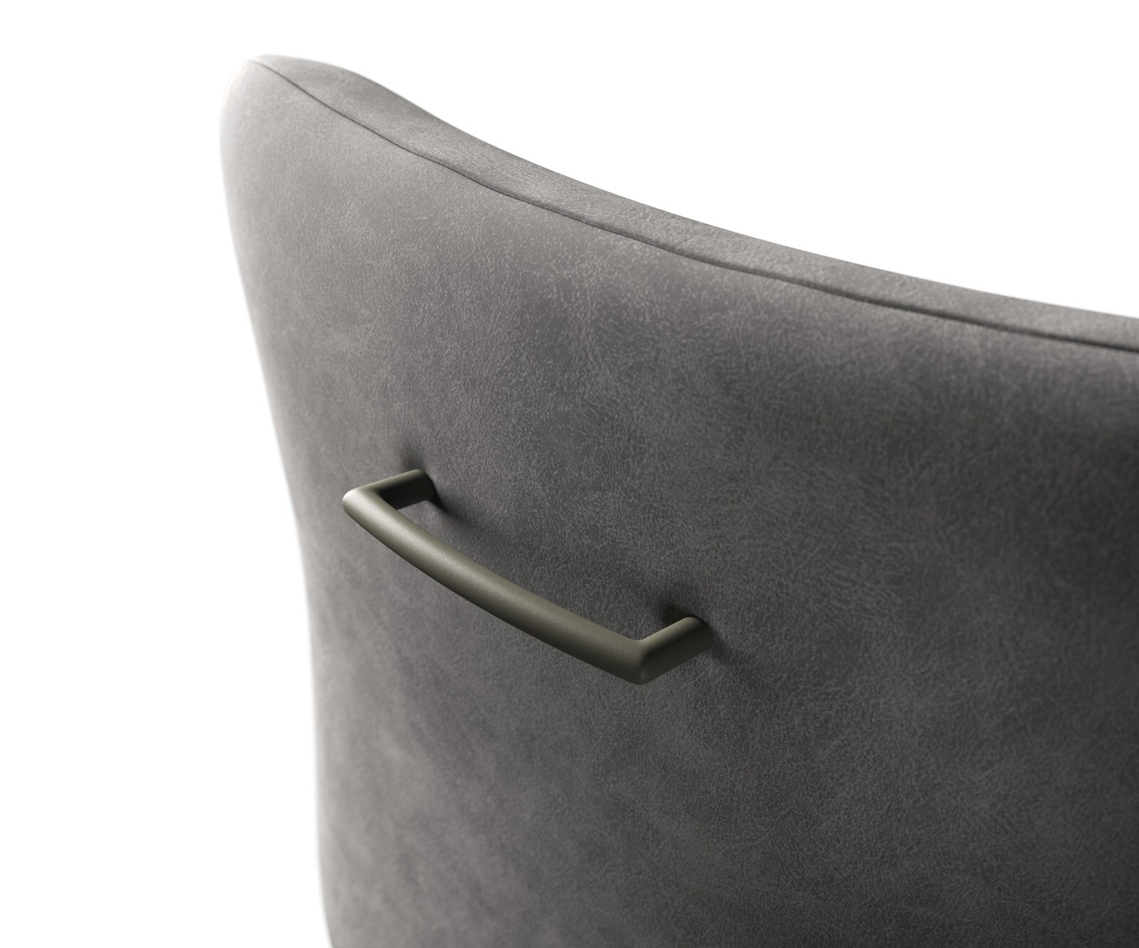 Stoelgreep Flex-rond metaal Effectlak titanium 6