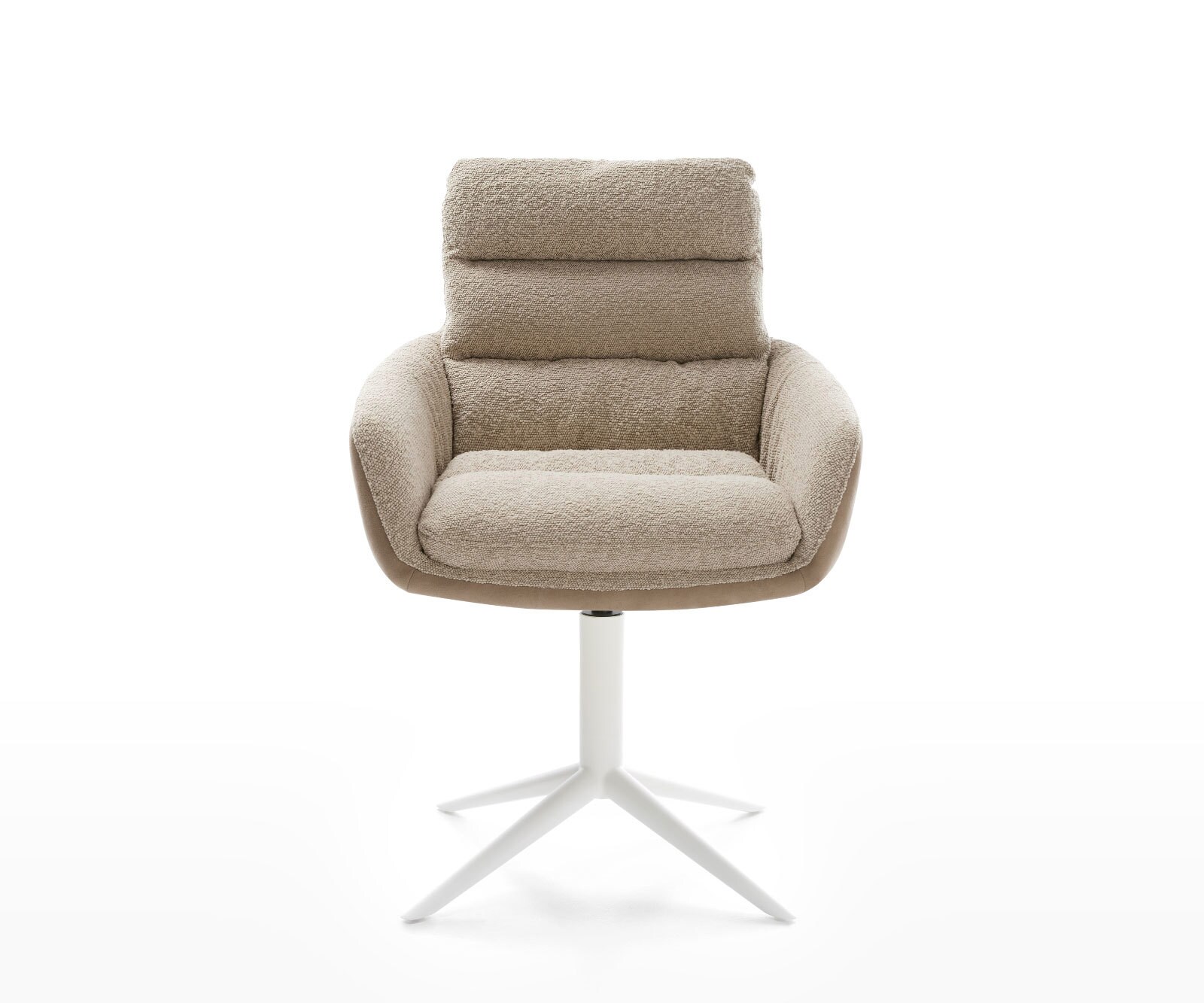 Draaistoel Abelia-Flex met armleuning materiaalmix mud kruispoot wit 360° draaibaar rocker-functie 1 Draaistoel Abelia-Flex met armleuning materiaalmix mud kruispoot wit 360° draaibaar rocker-functie 1