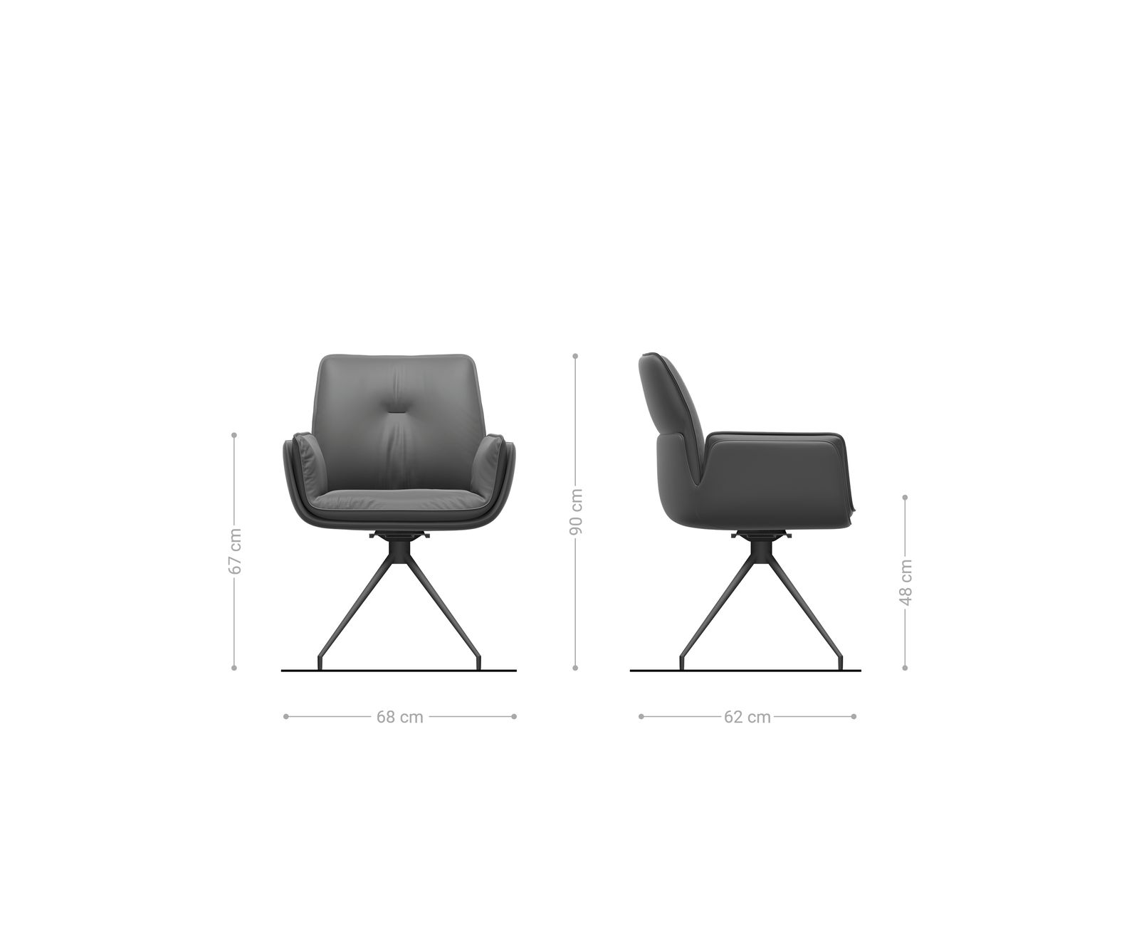 Eetkamerstoel Nela-Flex geweven stof beige kruisframe conisch zwart 5