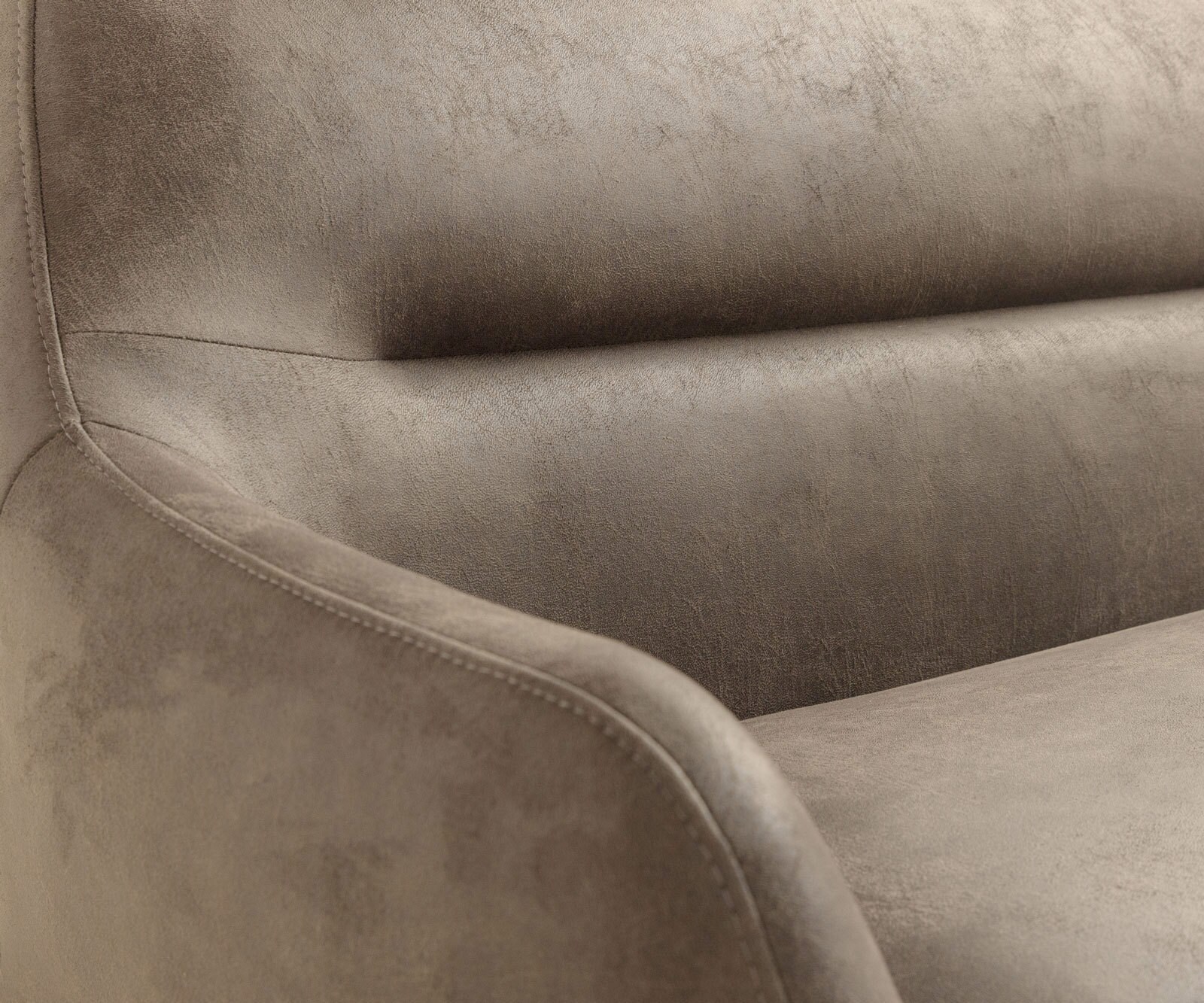 Eetkamerbank Taya-Flex 200 cm microvelours beige vintage hoekig kruisframe roestvrij staal pocketvering 6