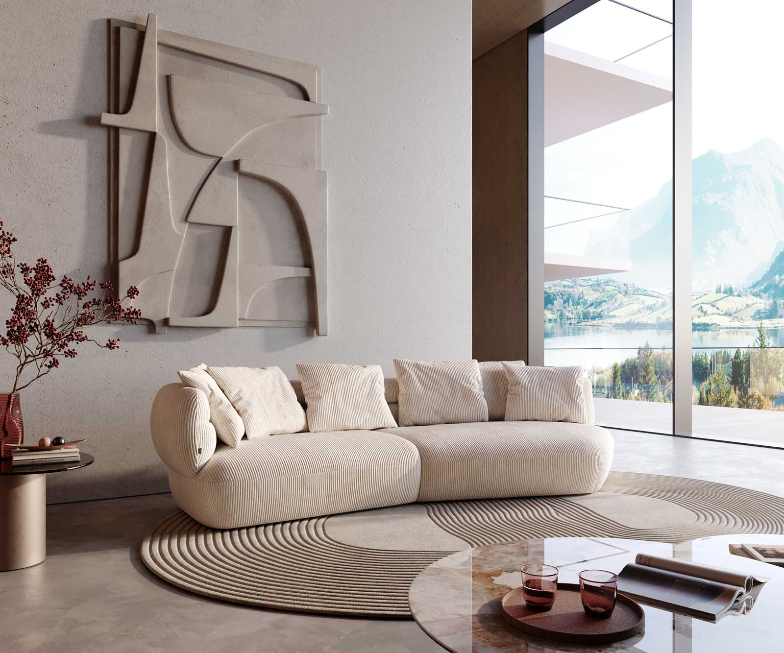 Sofa Roya 320x140 cm Snoer Beige