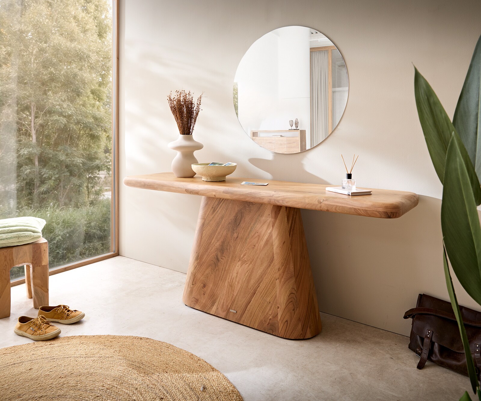 Console tafel Suva 180x45 cm natuur  acacia