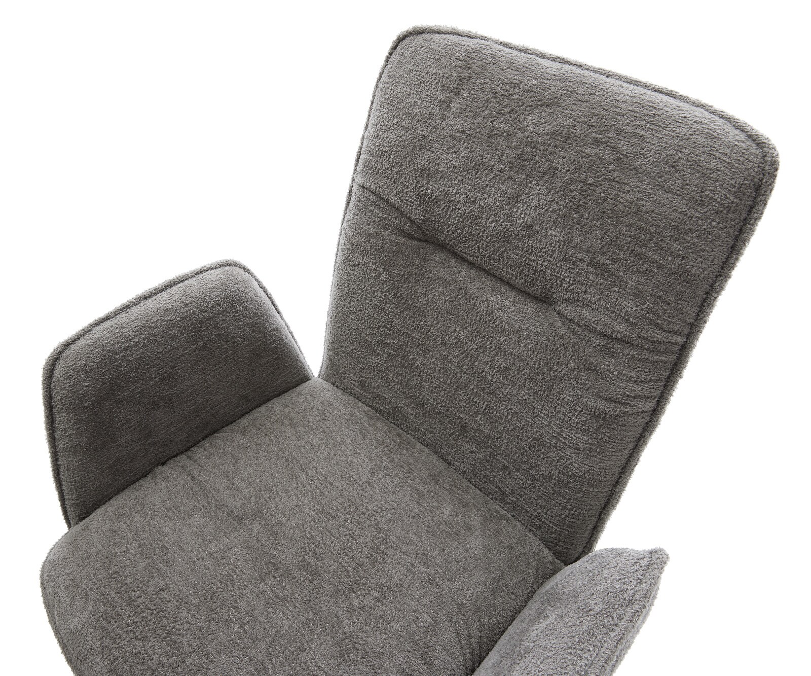 Draaistoel Vinja-Flex bouclé zacht mud kruisframe conisch zwart 180° draaibaar 4