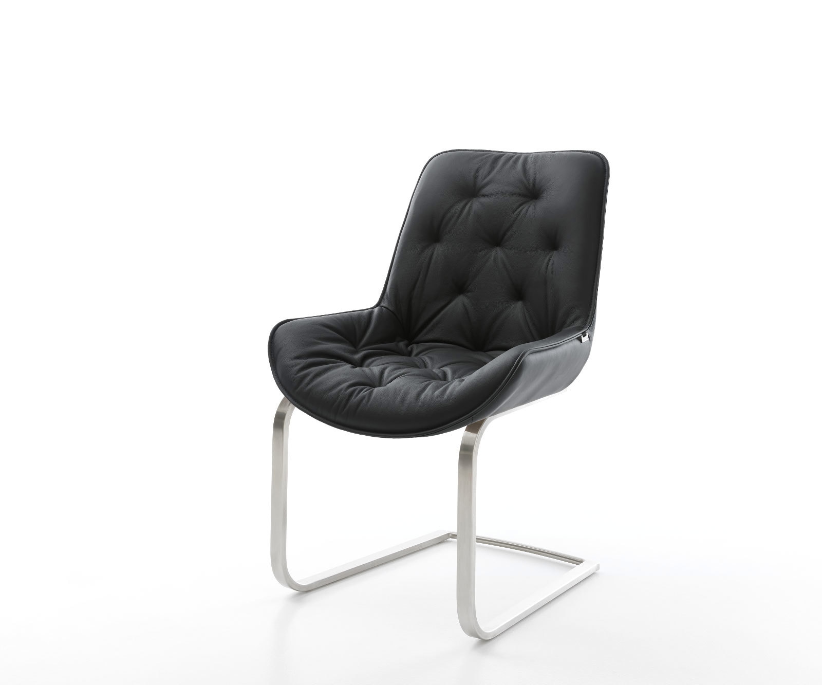 Sledemodel Taimi-Flex echt leer zwart sledemodel vlak roestvrij staal Sledemodel Taimi-Flex echt leer zwart sledemodel vlak roestvrij staal