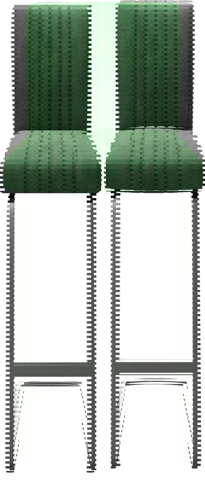 Barstoel Luiga-Flex fluweel groen sledestoel vlak roestvrij staal 3 Barstoel Luiga-Flex fluweel groen sledestoel vlak roestvrij staal 3