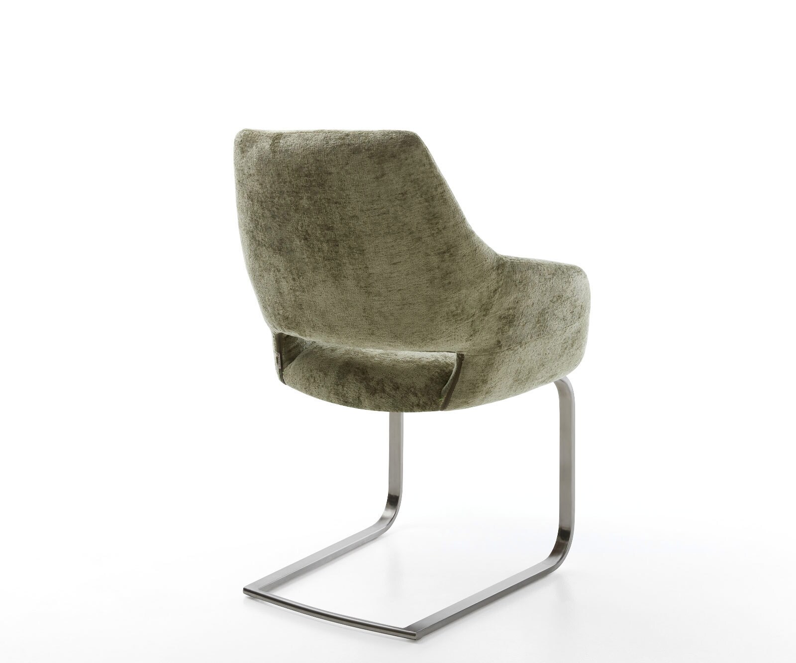 Sledemodel Yago-Flex met armleuning chenille olijfgroen sledemodel vlak grafiet pocketveer kern 5