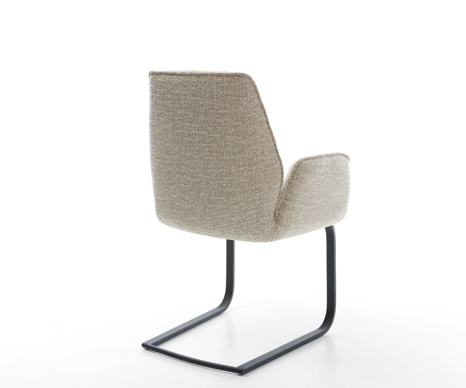 Sledemodel Zoa-Flex geweven stof beige sledemodel vlak zwart pocketveer kern 5