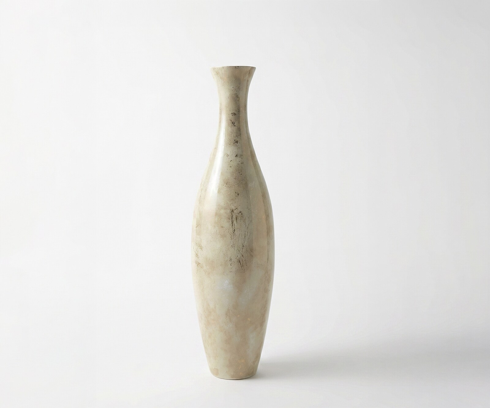 Vaas Nuvia B20 x D20 x H77 cm Glas Alabaster Gold Handgemaakt