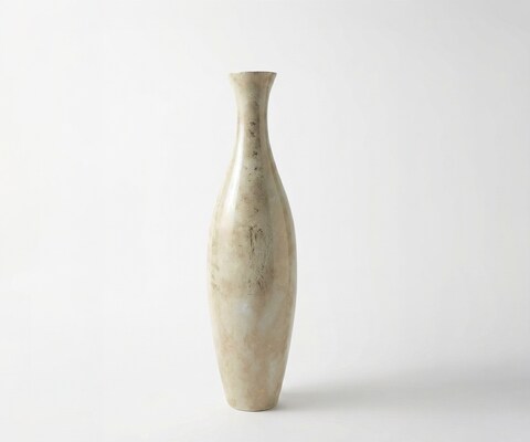 Vaas Nuvia B20 x D20 x H77 cm Glas Alabaster Gold Handgemaakt
