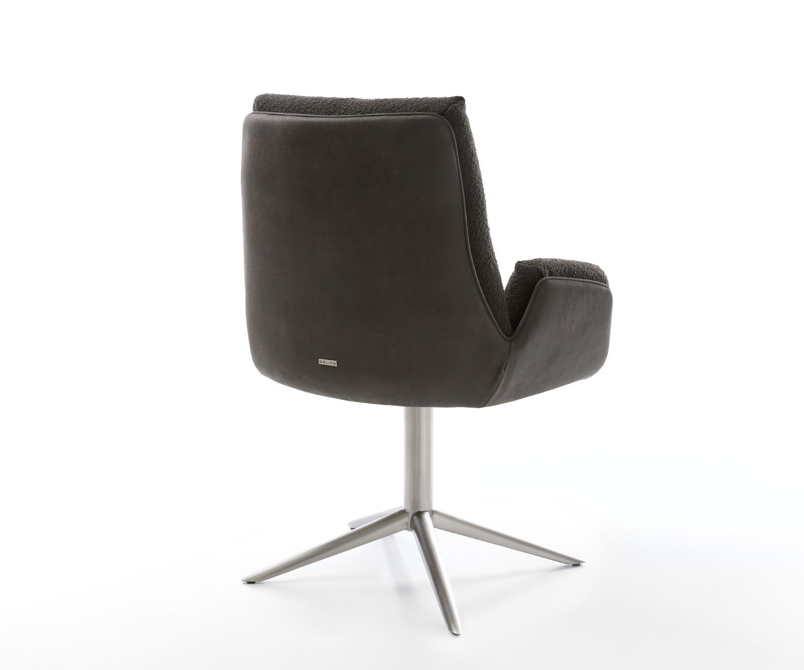 Draaistoel Clea-Flex materiaalmix zwart kruispoot roestvrij staal 360° draaibaar rocker-functie 5