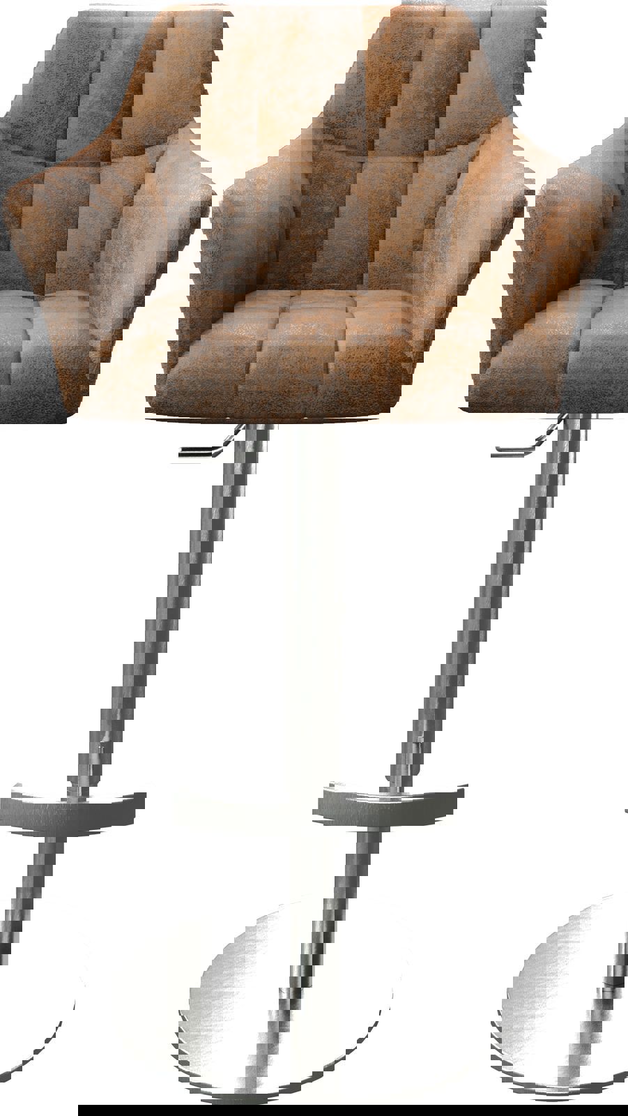 Barstoel Yulo-Flex vintage bruin draaivoet hoogteverstelbaar roestvrijstaal 3 Barstoel Yulo-Flex vintage bruin draaivoet hoogteverstelbaar roestvrijstaal 3