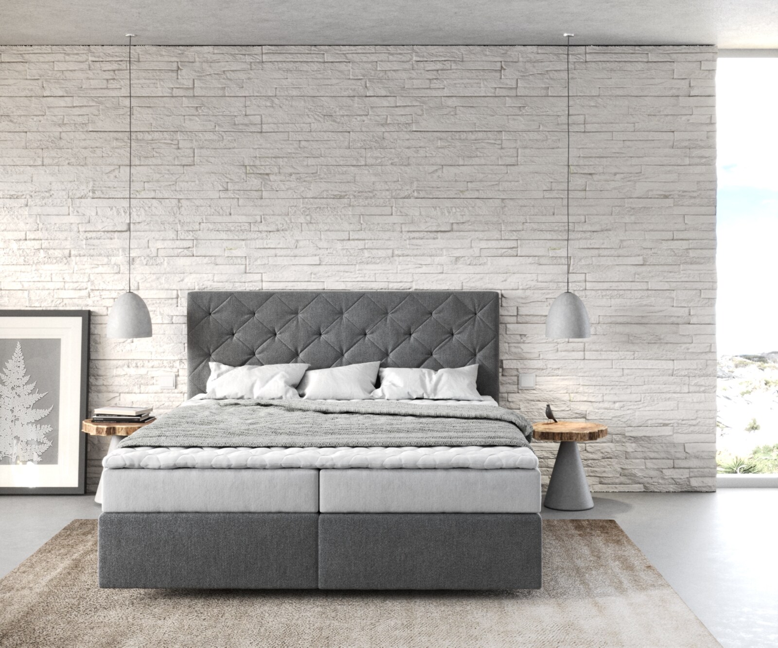 Boxspringbed Dream-Great 160x200 microvezel antraciet 1