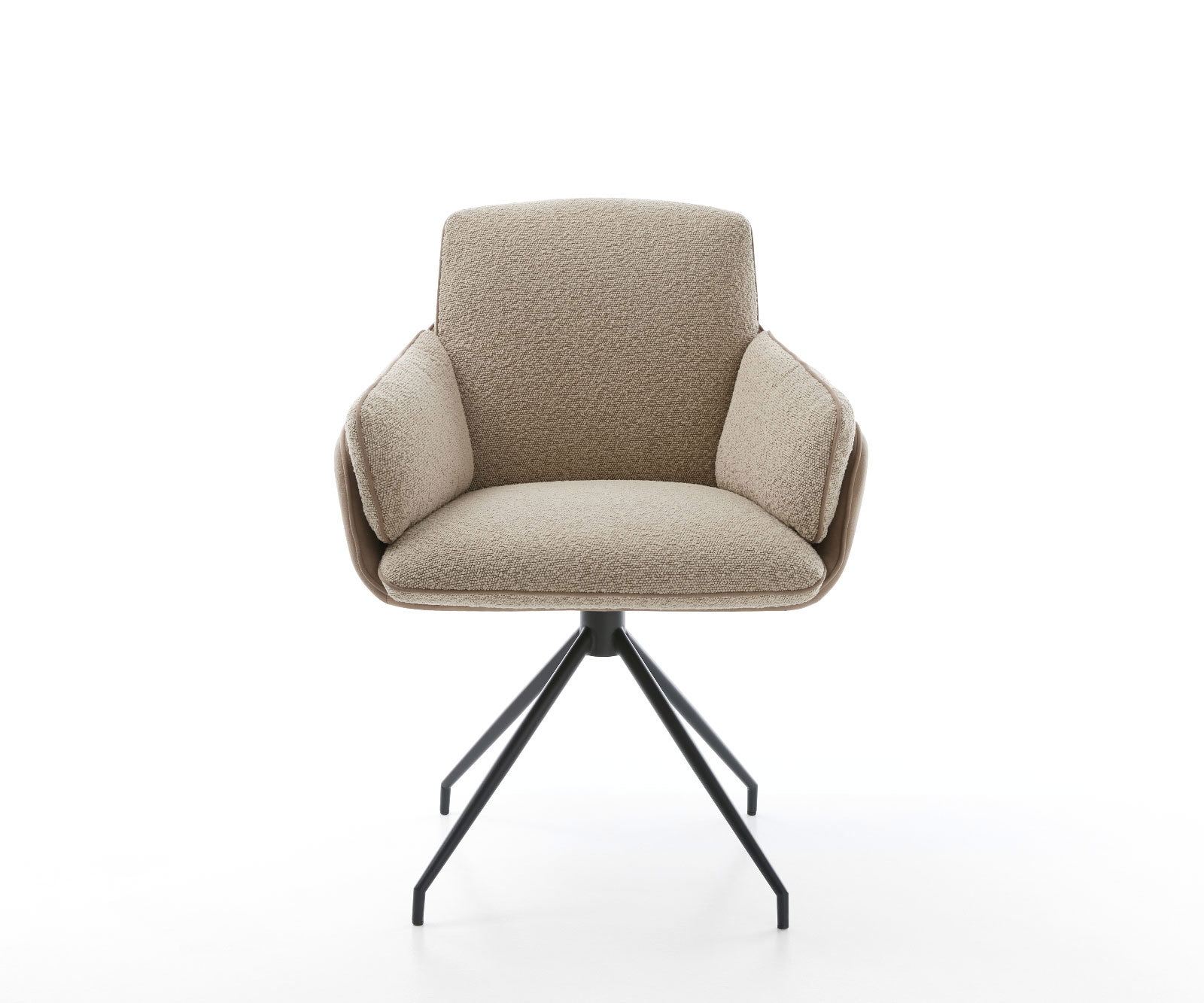 Draaistoel Luan-Flex met armleuning materiaalmix mud kruisframe conisch zwart 180° draaibaar 1 Draaistoel Luan-Flex met armleuning materiaalmix mud kruisframe conisch zwart 180° draaibaar 1