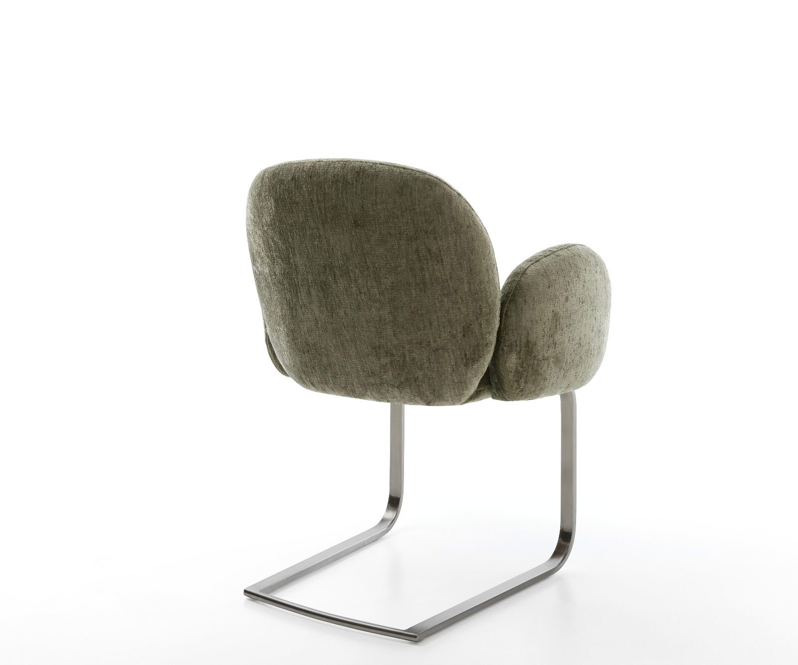 Sledemodel Nube-Flex met armleuning chenille olijfgroen sledemodel vlak grafiet pocketveer kern 5