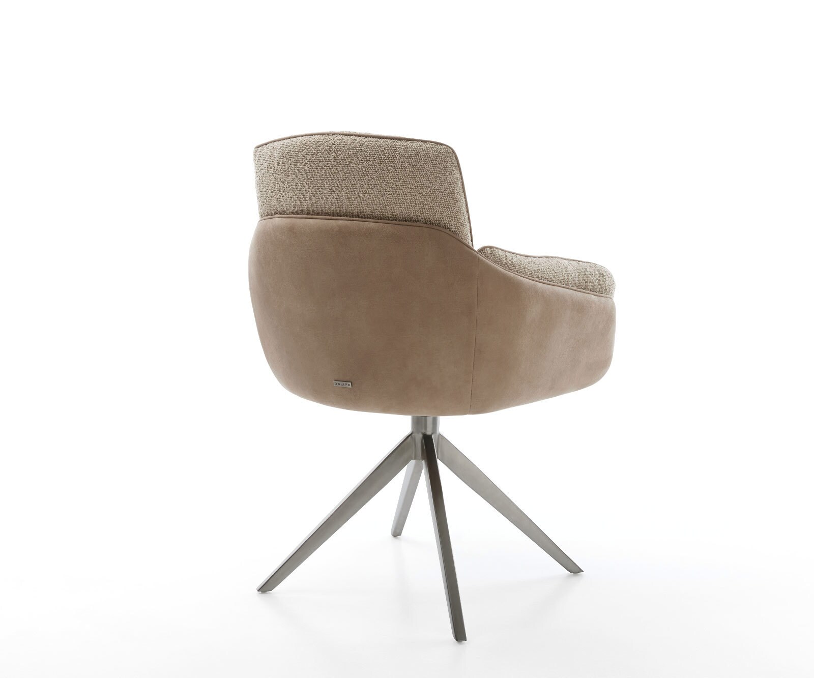 Draaistoel Luan-Flex met armleuning microvelours mud kruisframe breed grafiet 360° draaibaar rocker-functie 4