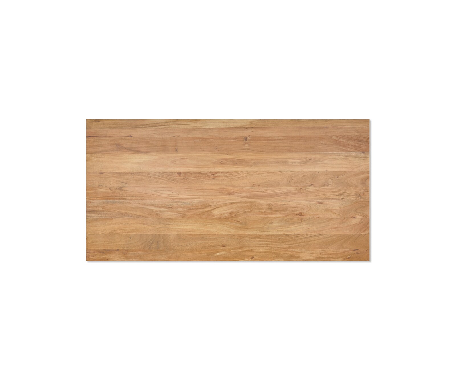 Eettafel Edge 200x100 acacia natuur roestvrijstaal smal Zwitserse rand 4
