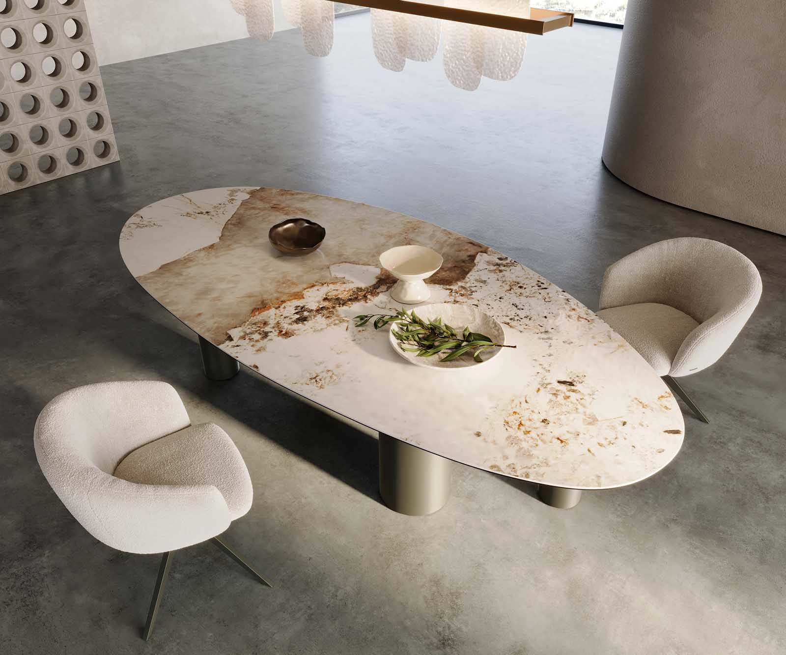Eettafel Edge keramiek ovaal 5
