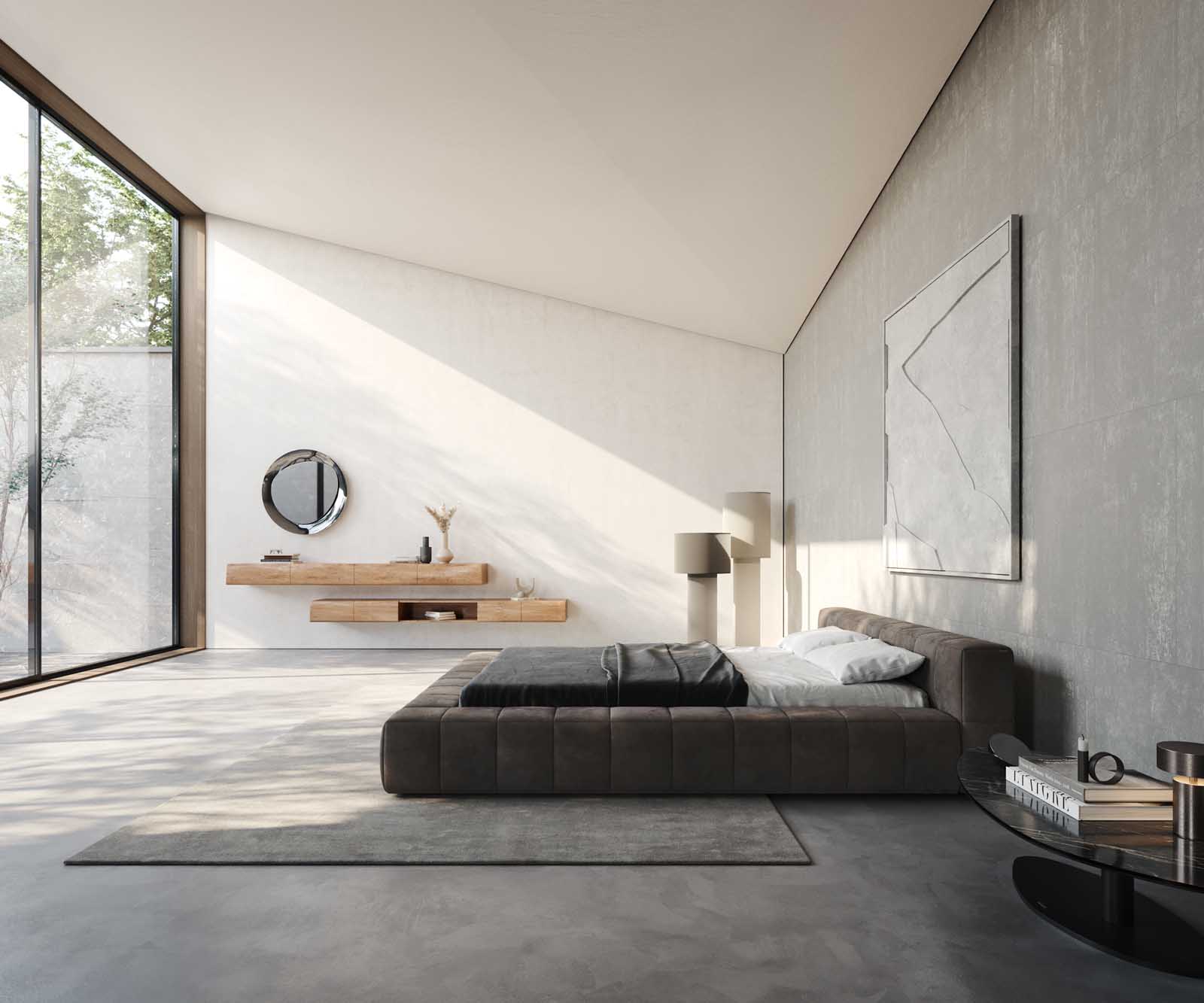 Bedframe Espazio gestoffeerd bed 140x200 cm microvezel taupe vintage met opbergruimte 5 Bedframe Espazio gestoffeerd bed 140x200 cm microvezel taupe vintage met opbergruimte 5