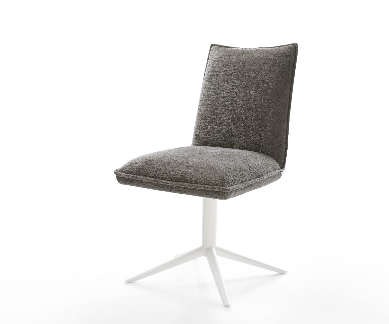 Draaistoel Lelio-Flex bouclé zacht mud kruispoot wit 360° draaibaar rocker-functie pocketveer kern