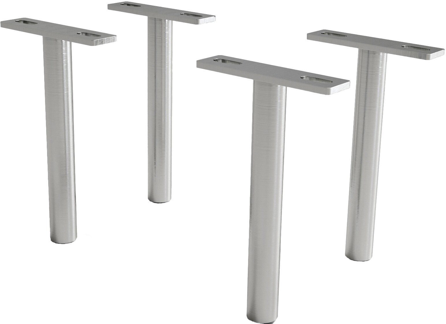 Poot rond RVS 20 cm (set van 4)
