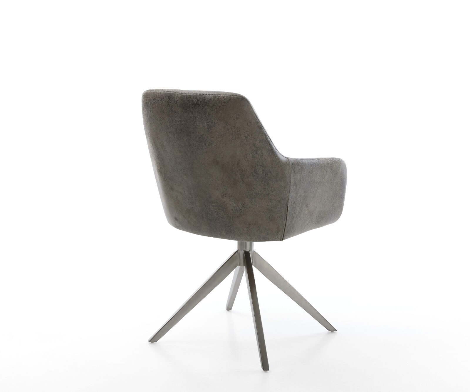 Draaistoel Pejo-Flex microvelours grijs antiek kruisframe breed grafiet 360° draaibaar rocker-functie pocketveer kern 4