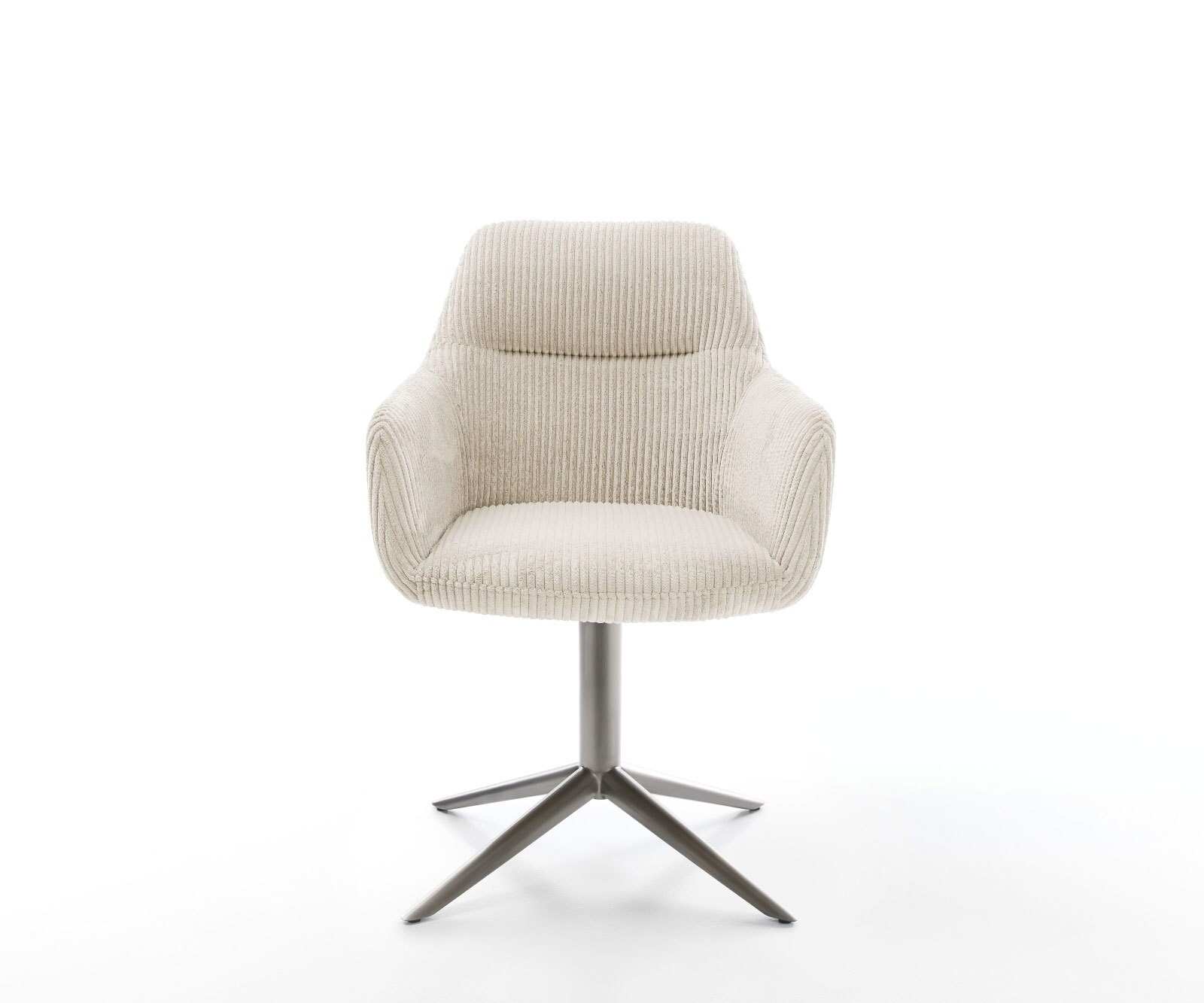 Draaistoel Pejo-Flex koord beige kruispoot grafiet 360° draaibaar rocker-functie pocketveer kern 2