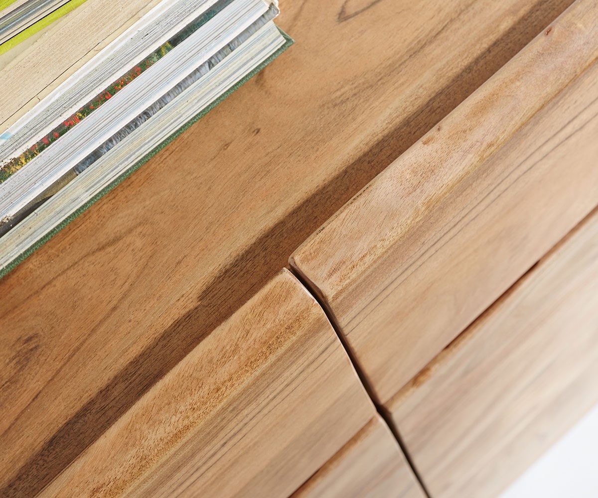 Dressoir Live-Edge 172 cm acacia natuur 4-deuren 4 laden 1 Dressoir Live-Edge 172 cm acacia natuur 4-deuren 4 laden 1