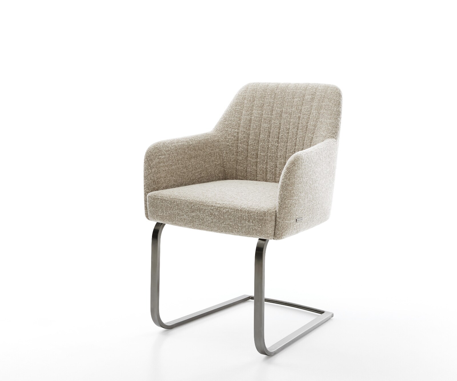 Sledemodel Greg-Flex geweven stof beige sledemodel vlak grafiet pocketveer kern 1