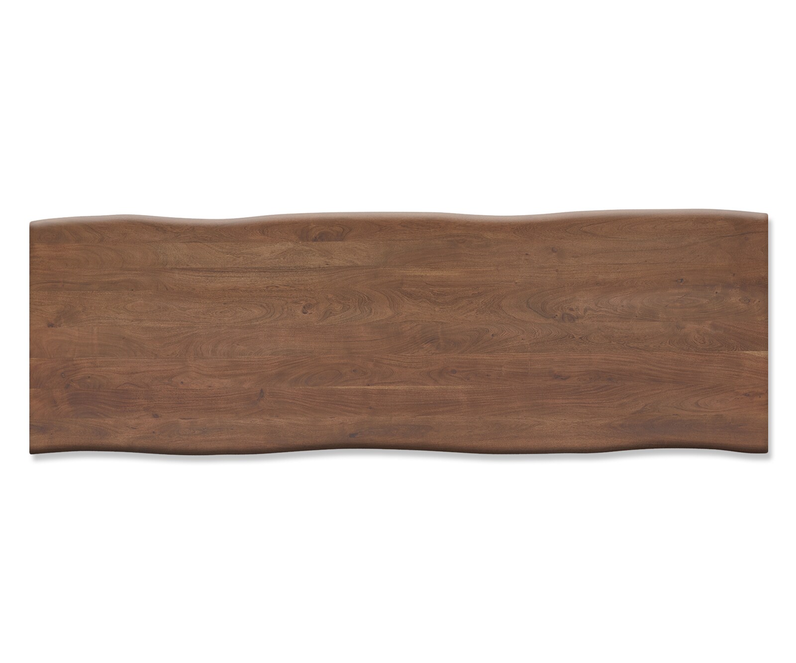 Eettafel Edge 300x100 XL acacia bruin roestvrijstaal smal Live-Edge 3